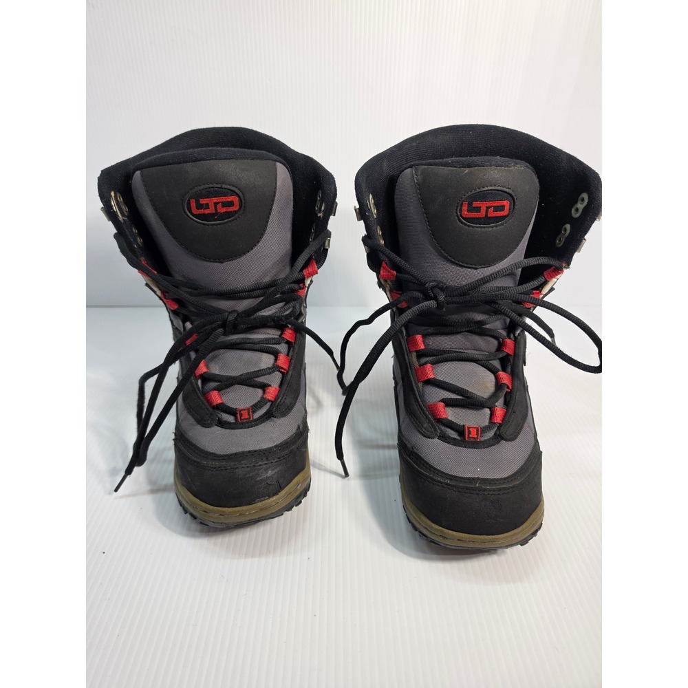LTD LT1 Linerless Junior Snowboard Boots Black Grey Red Kids Size 5 US 37 EUR